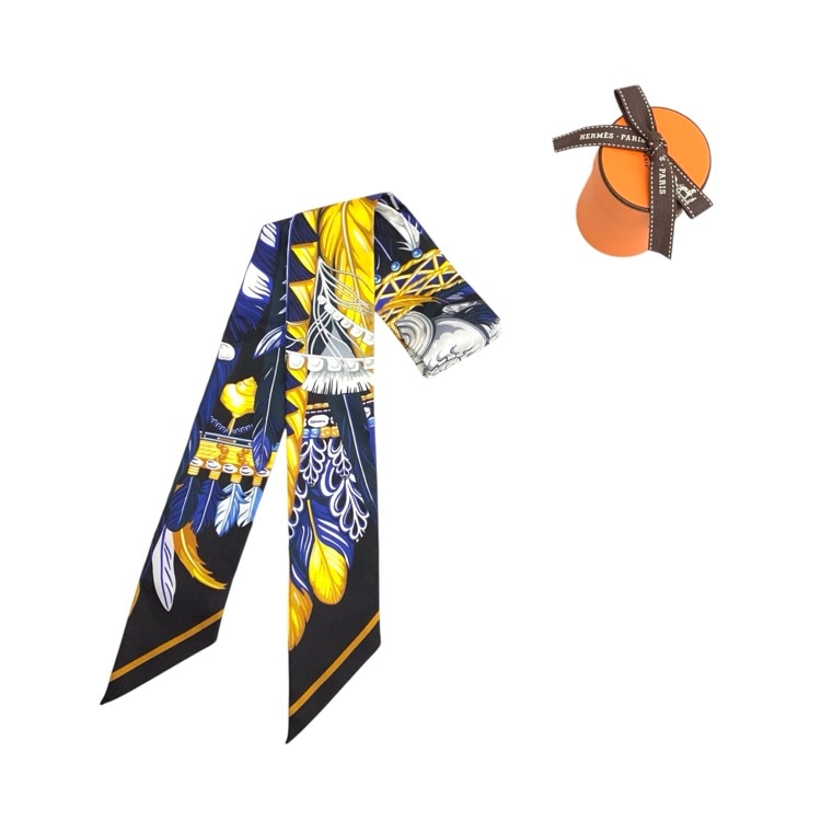 HERMES エルメス ツイリースカーフ DANSE PACIFIQUE DANSE PACIFIQUE ダンスパシフィック ブルー