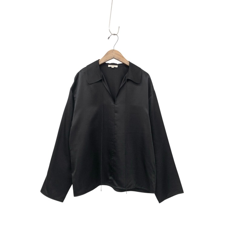 BLAMINK ブラミンク シルクサテン ブラウス ブラック 36 7921-230-0280