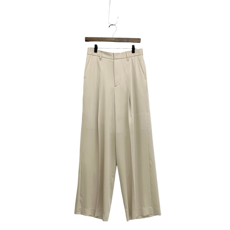 AKIRANAKA アキラナカ サテンワイド パンツ アイボリー 2 AW2412