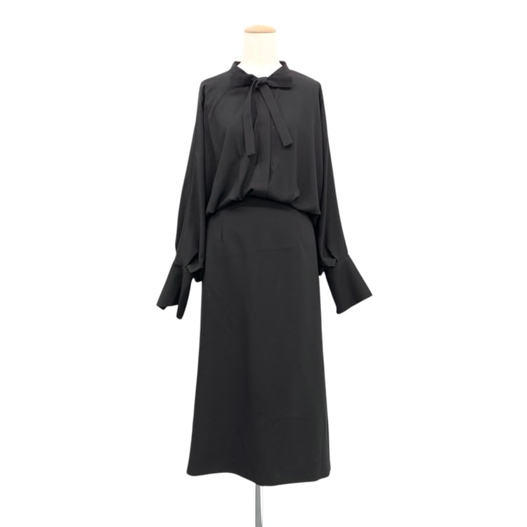 ADORE アドーア クリアボンディング ワンピース リボンタイ ブラック 38 5313140103