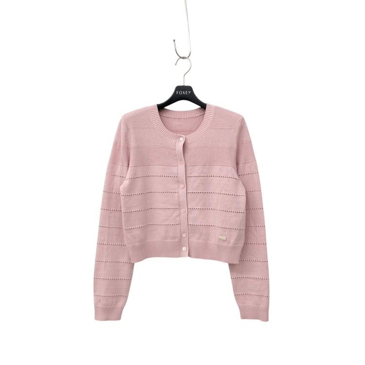 FOXEY フォクシー シークレットガーデン コットンシルクカシミヤ ローズ 40 45012-KSJOY