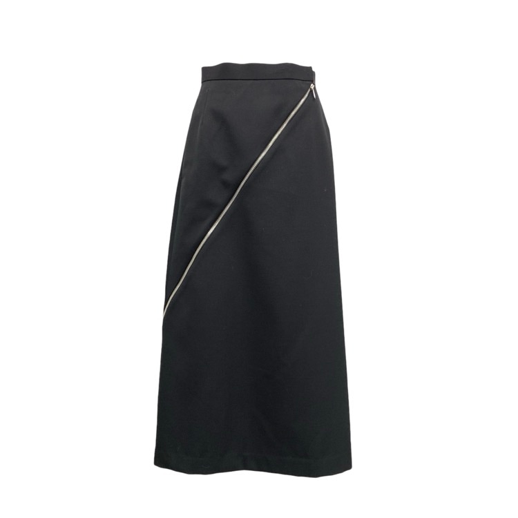 PHOTOCOPIEU フォトコピュー CELIA ZIP-DETAIL LONG SKIRT ジップフレア スカート ブラック 38 242CLA
