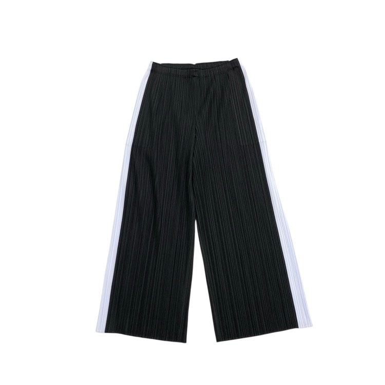 PLEATS PLEASE ISSEY MIYAKE プリーツプリーズ SALT PANTS プリーツストレートパンツ ブラック×ブルー 4 PP41JF472