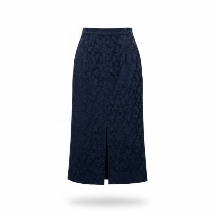 Mame Kurogouchi マメクロゴウチ Floral Jacquard Skirt フローラルジャガードスカート ネイビー 1 MM22FW-SK502