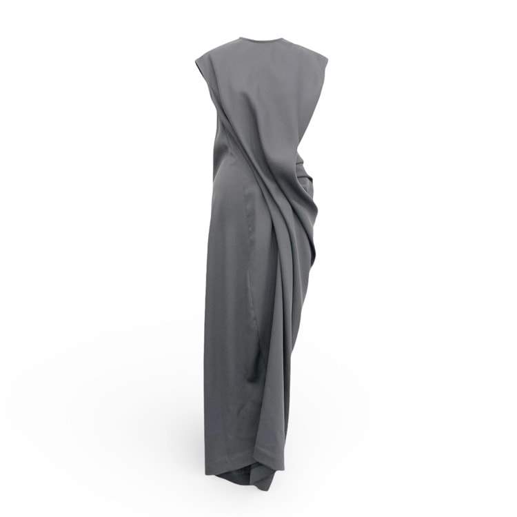 HARUNOBUMURATA ハルノブムラタ LULEA サマーウールドレープワンピース グレー 38 HM25S472-DOV01