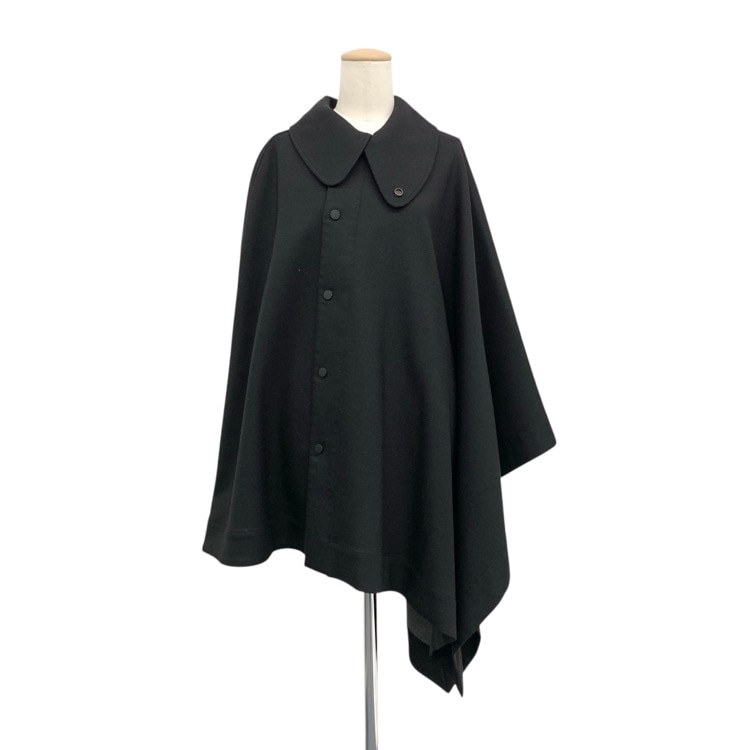 HYKE ハイク DOUBLE FACE CAPE ダブルフェイスケープコート ブラック 1 212-17303