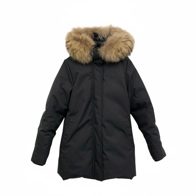Pyrenex ピレネックス ダウン コート ボルドー BORDEAUX ラクーンファー ブラック FR34/JP36 HWO055P0009WT2