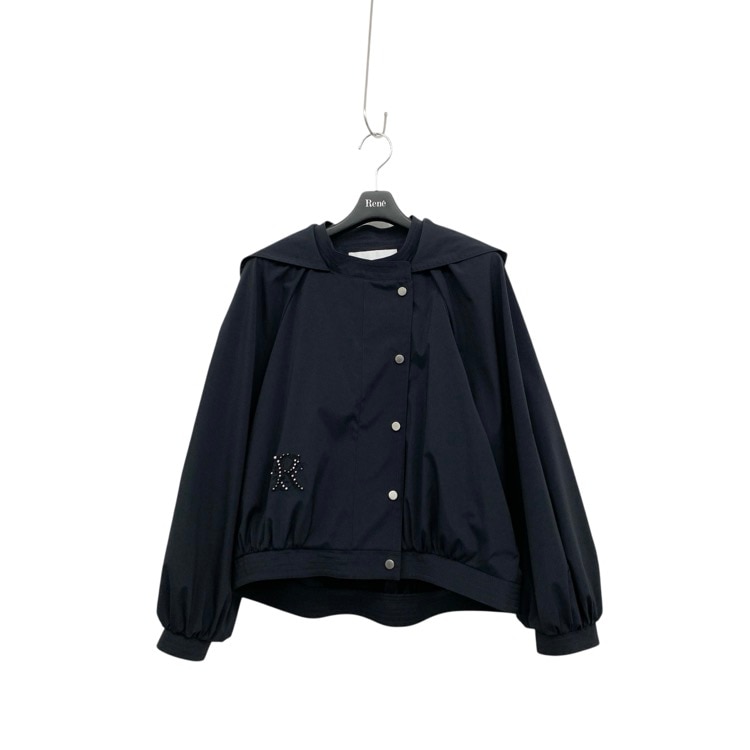 Rene ルネ ショートジャケット R刺繍 ネイビー 36 6213140