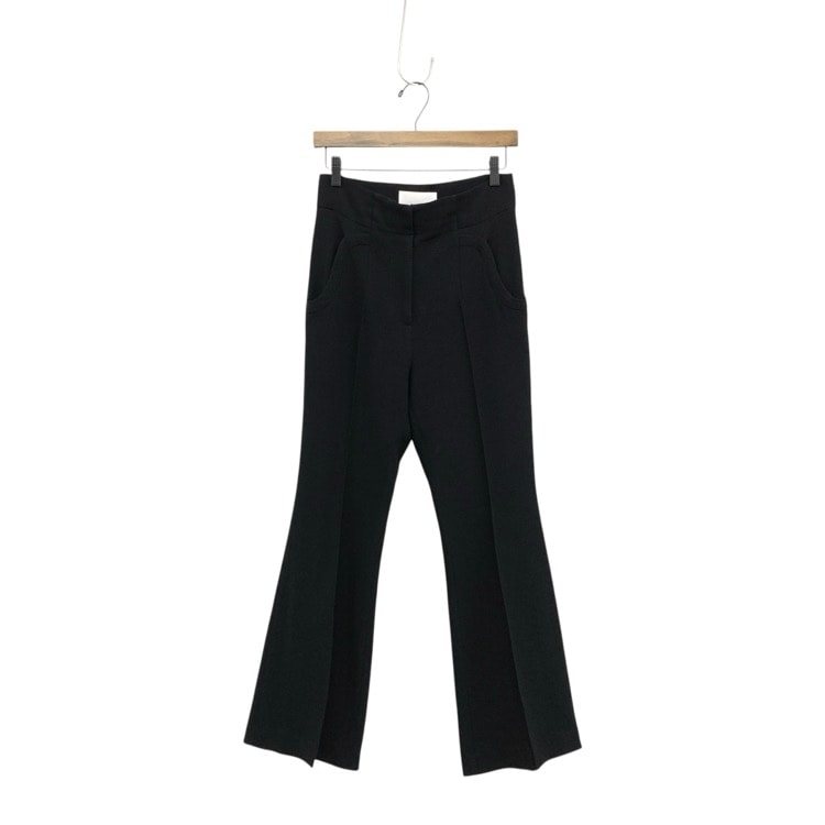 Mame Kurogouchi マメクロゴウチ ハイウエストセンタークリーストラウザーズ パンツ ブラック 2 MM22PS-PT727