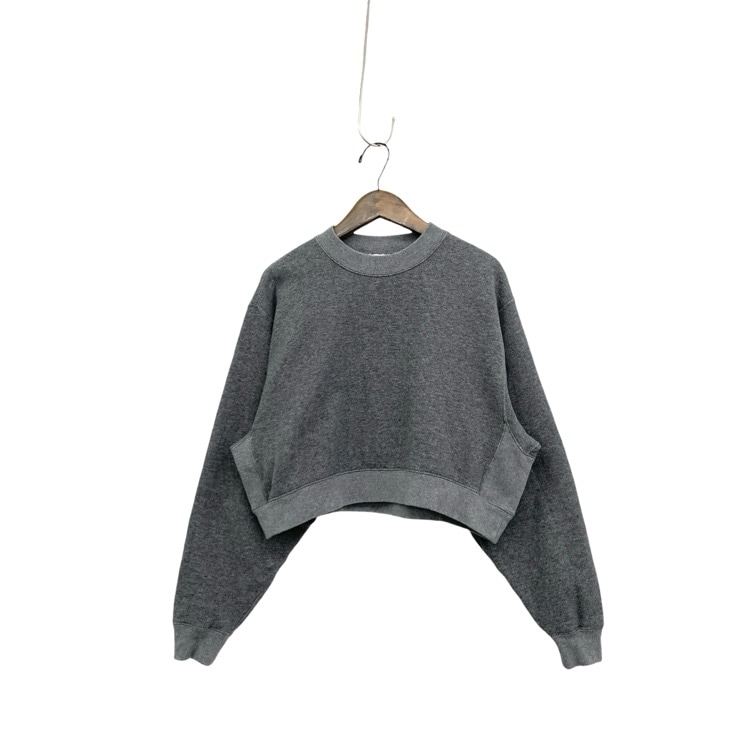 HYKE ハイク CROPPED SWEAT SHIRT クロップドスウェット カットソー グレー 1 12387