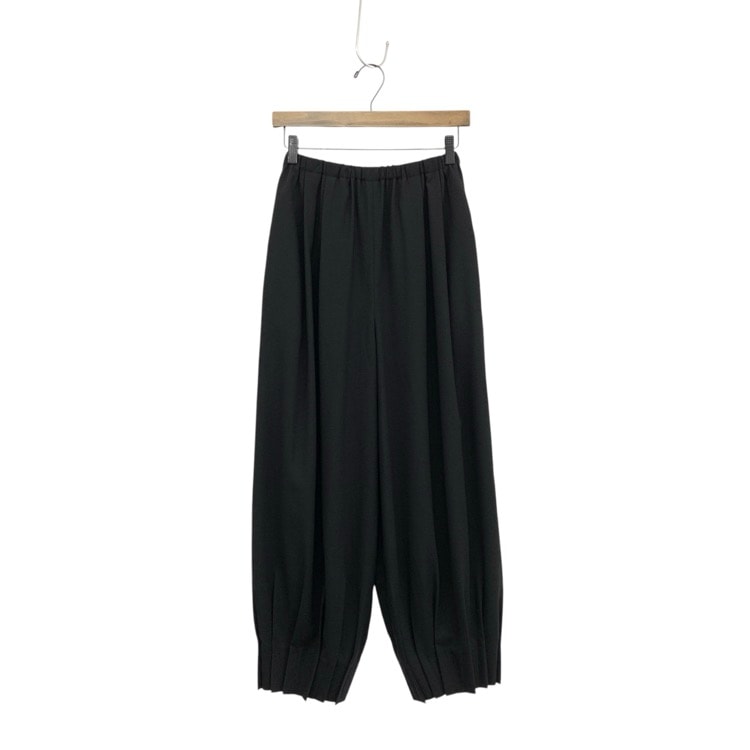 ENFOLD エンフォルド TACK-HEM PANTS タックヘムパンツ バルーンシルエット ブラック 34 300IA231-0671