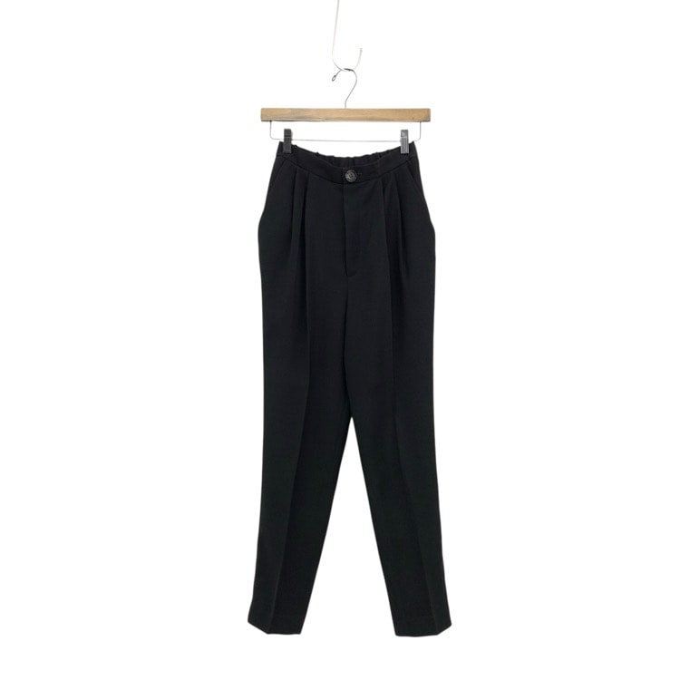 ENFOLD エンフォルド ELASTIC TACK TROUSERS タックトラウザー パンツ ブラック 36 300GA231-0520