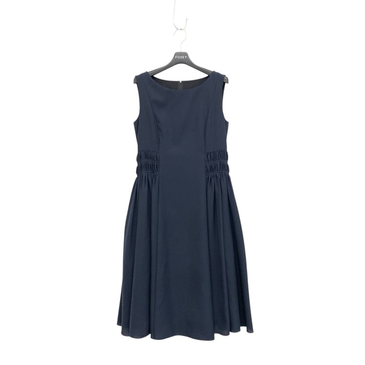 FOXEY NEWYORK フォクシー スモックドレス ワンピース ネイビー 40 41952-NAOOF