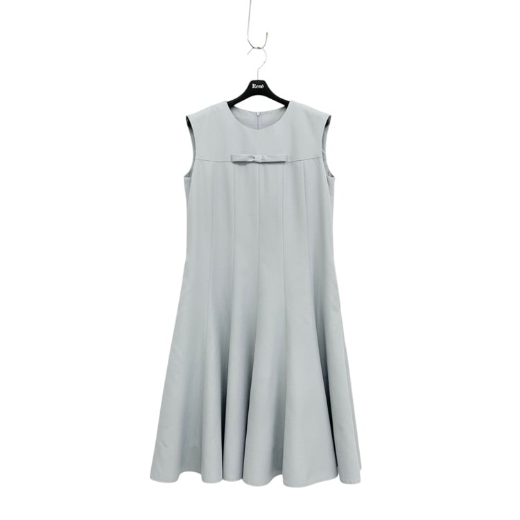 Rene ルネ フロントリボンフレアドレス ライトブルー 36 5516270