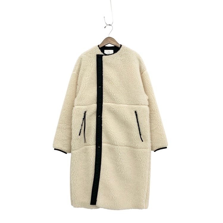 HYKE ハイク FAUX SHEARLING COAT フェイクシアリングコート ホワイト 1 232-17399