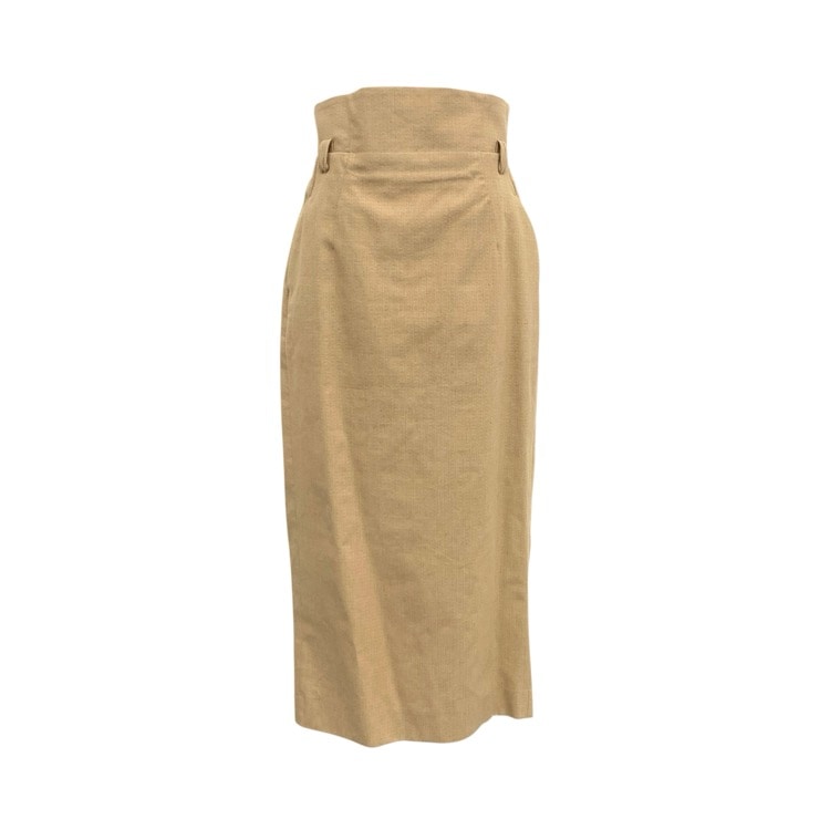 Mame Kurogouchi マメクロゴウチ Naturally Coloured Cotton Dobby High Waist Skirt 竹籠ハイウエストスカート ベージュ 3 MM23SS-SK024