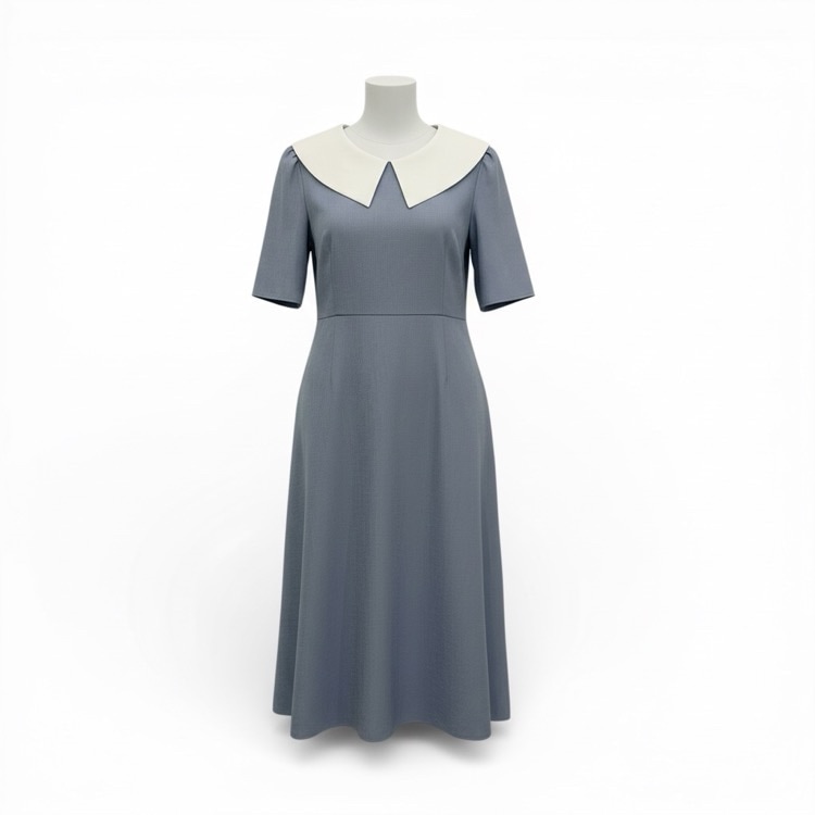 TOCCA トッカ FLYING SAUCER ドレス ワンピース ブルー 00 OP. TO.GA. 0095