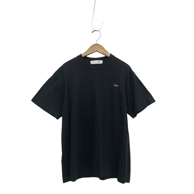 TOGA TOO トーガ トゥ Print tee 2 ロゴ刺繍&バックプリントTシャツ ブラック M TZ251-JK813