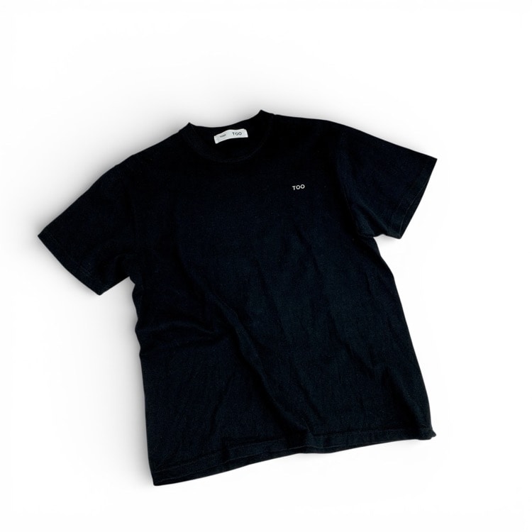 TOGA TOO トーガ トゥ Print tee 2 ロゴ刺繍＆バックプリントTシャツ ブラック M TZ251-JK813