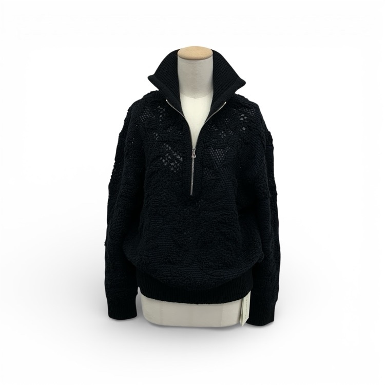 PHOTOCOPIEU フォトコピュー TATE HALF-ZIP SWEATER ハーフジップセーターニット ブラック TU 252TAT