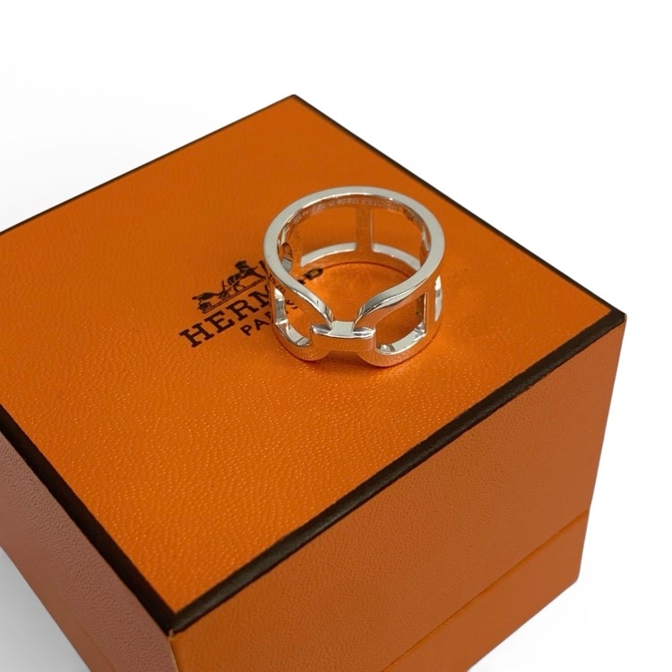 Hermes エルメス エヴァー シェーヌ・ダンクル リング Ag925 Ever Chaine d'ancre Ring シルバー 54