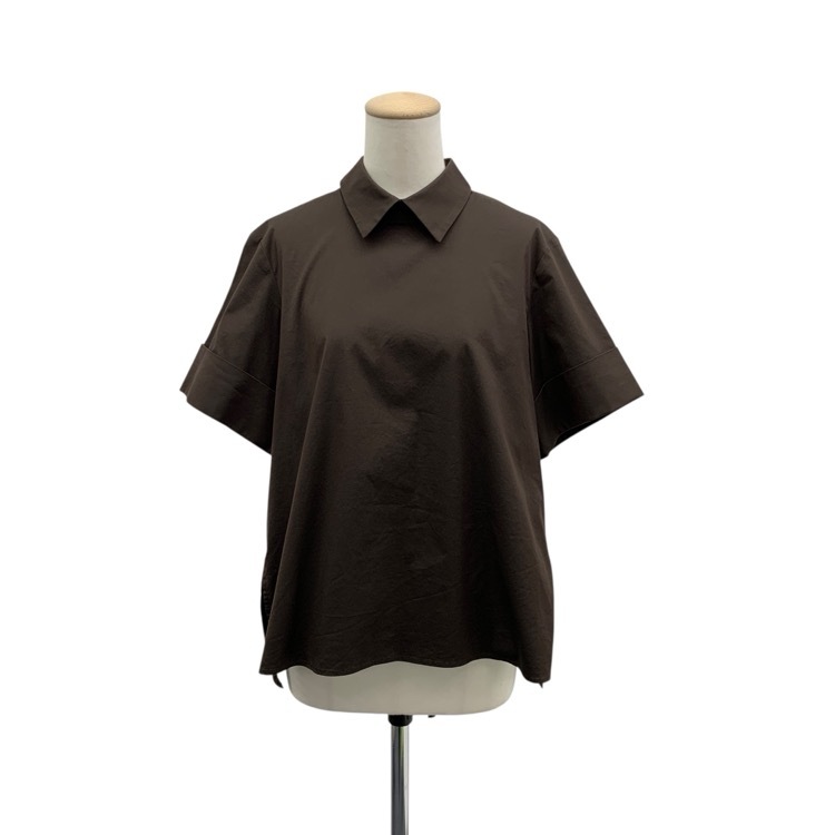 deres デレス Bridget half sleeve blouse ショートスリーブシャツブラウス チョコレート F DER24SS-SH-004