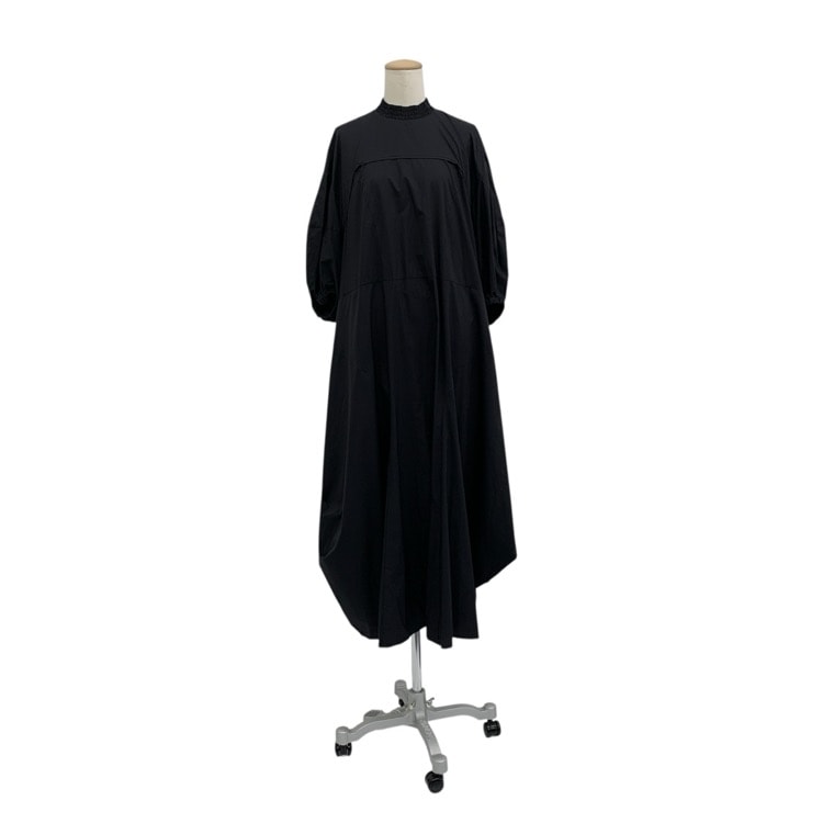 nagonstans ナゴンスタンス super lightweight baloon-sleeves dress スーパーライトウェイトバルーンスリーブワンピース ブラック M 470HS833-0840