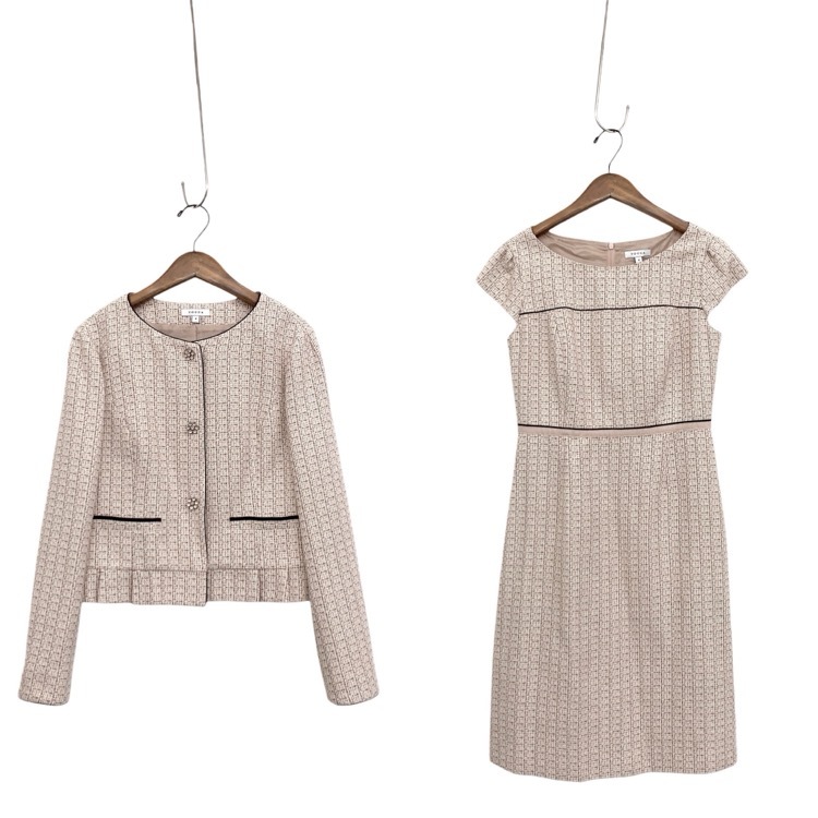 TOCCA トッカ CORAL セットアップ ドレス・ジャケット ベージュ 4 OPTOSW0160/JKTOBS0155