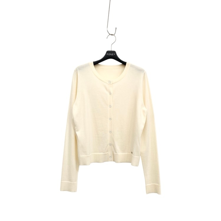 FOXEY フォクシー ニットカーディガン アイボリー 42 40922-KSJOATOD