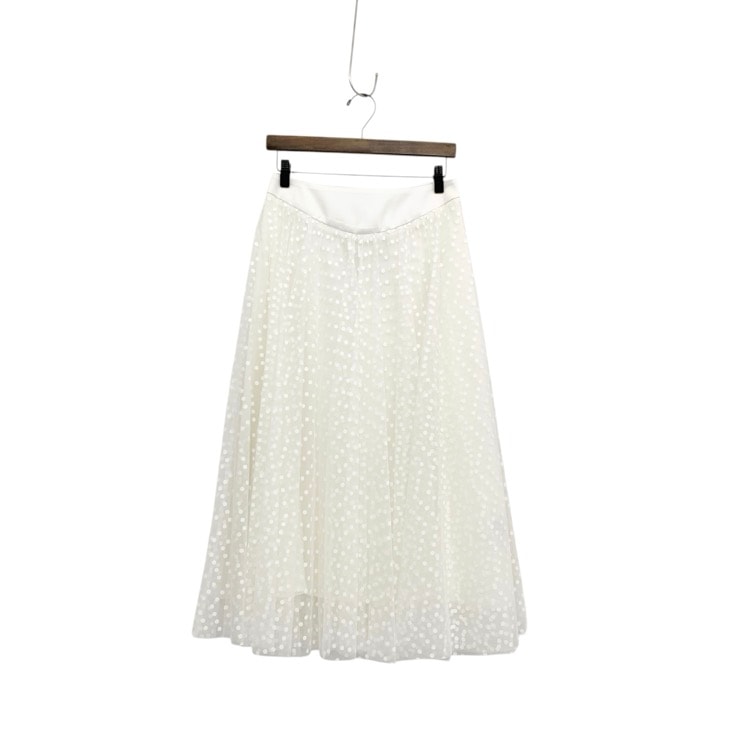 BORDERS at BALCONY ボーダーズアットバルコニー TULLE DOTS SKIRT チュールドットスカート ホワイト 38 BD2311-3H-42