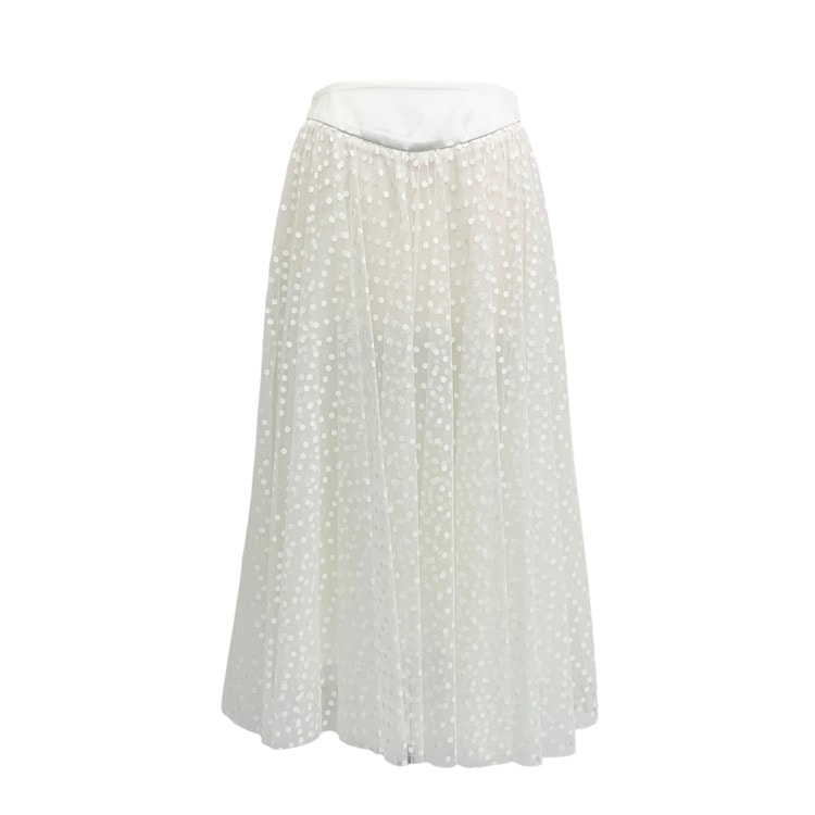 BORDERS at BALCONY ボーダーズアットバルコニー TULLE DOTS SKIRT チュールドットスカート ホワイト 38 BD2311-3H-42