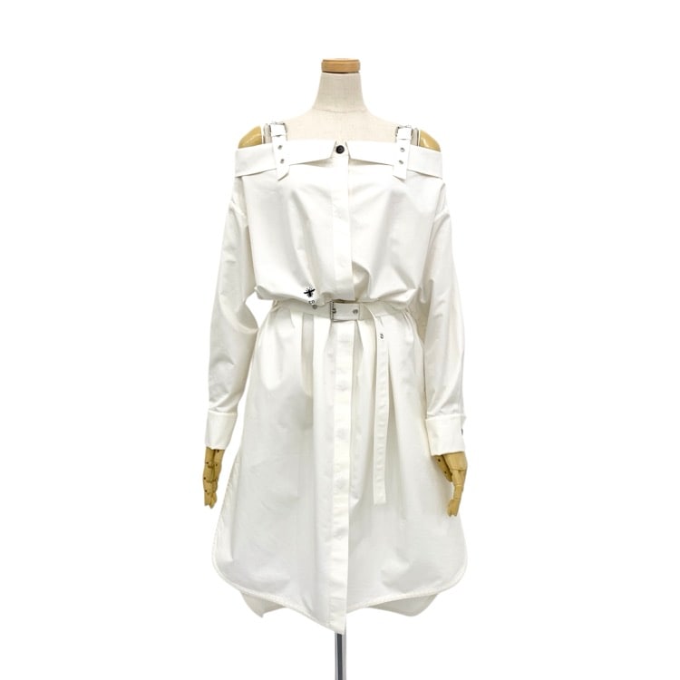 Dior ディオール シャツワンピース コットン・シルク ホワイト 34 527D64A3124