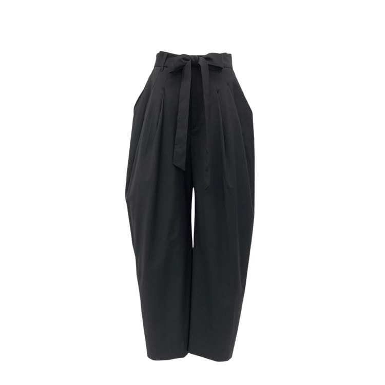 deres デレス Sophia ドレープパンツ ブラック 2 DER23AW-PT-001