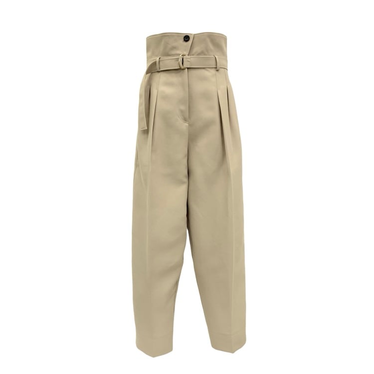 deres デレス Gianna First step pants ハイウエスセンタープレスパンツ ベージュ 2 DER23SS-PT-001