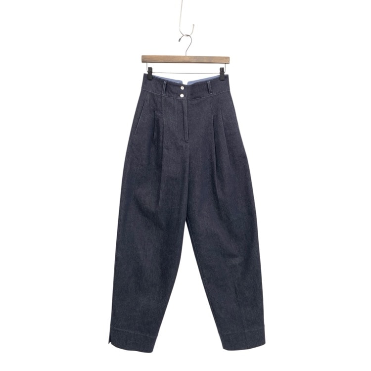deres デレス first denim pants ハイウエストタックデニムパンツ インディゴ 2 DER24SS-PT-001
