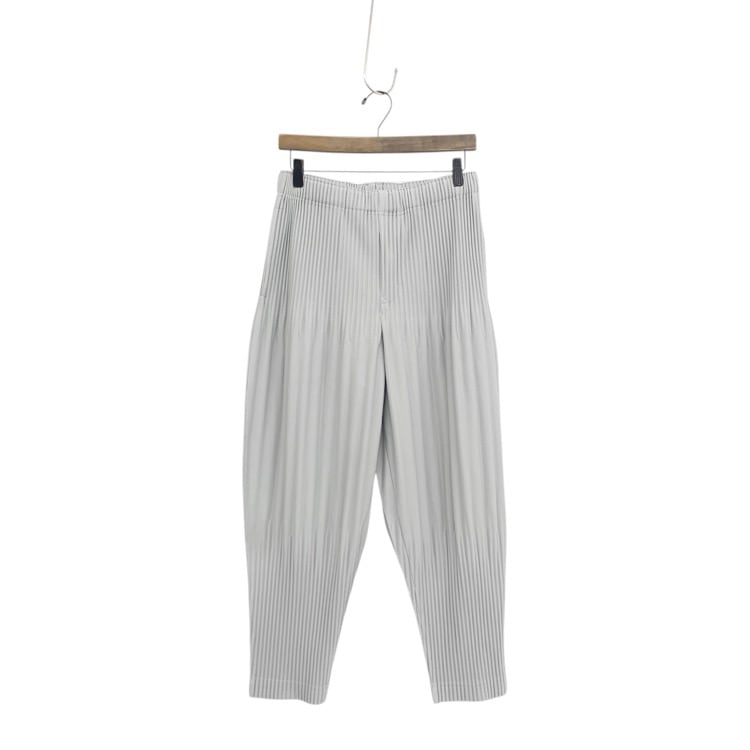 HOMME PLISSE ISSEY MIYAKE オムプリッセ イッセイミヤケ BASICS プリーツパンツ ウエストドローコード ライトグレー 1 HP55JF451