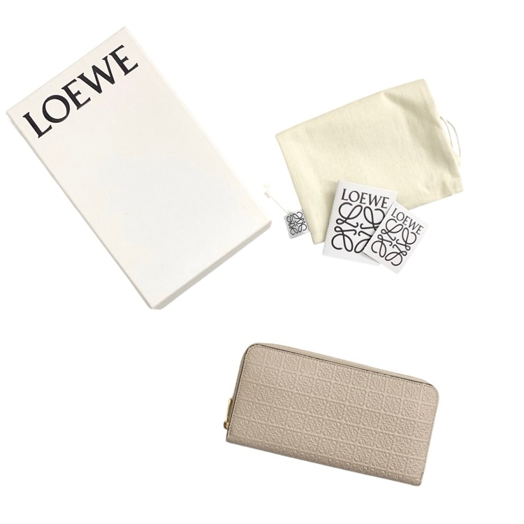 LOEWE ロエベ リピートアナグラム ラウンド長財布 C499T12X07