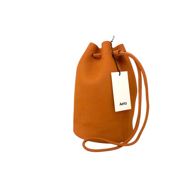 未使用品 Aeta アエタ HAND POUCH カウレザーハンドポーチバッグ ブリック F BR06