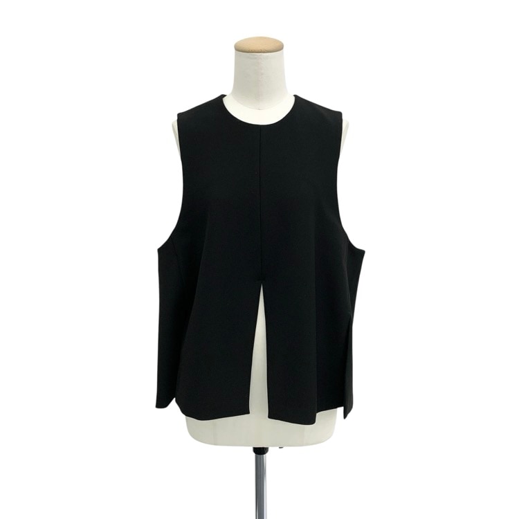 ENFOLD エンフォルド SLIT VEST フロントスリットベスト ジレ ブラック 38 300HA730-1580