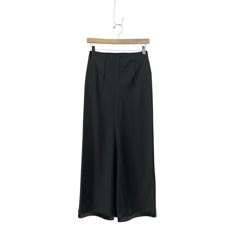 未使用品 ENFOLD エンフォルド PENCIL SKIRT サテンペンシルロングスカート ブラック 36 300FA431-2490