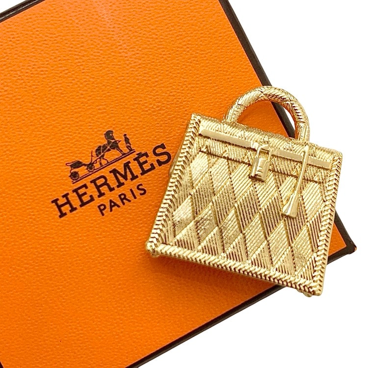 HERMES エルメス キュリオジテ ケリー ペンダントトップ チャーム ゴールドカラー