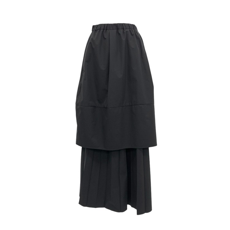 2025SS nagonstans ナゴンスタンス layered skirt レイヤードスカート ブラック M 470IS431-0831