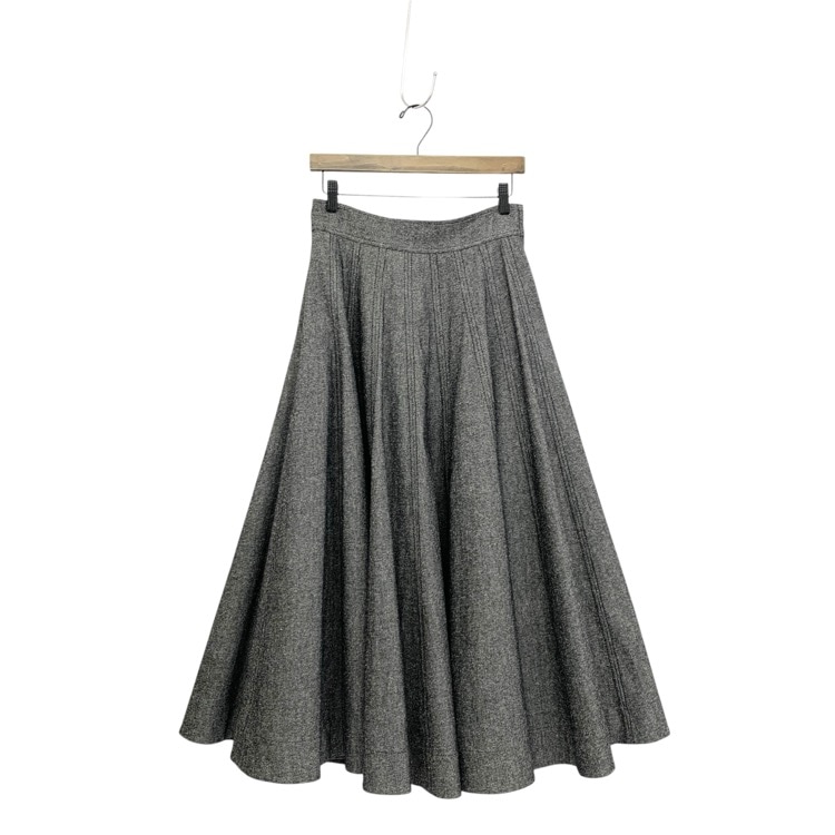Christian Dior ディオール コットンブレンド ツイル フレア ミディスカート グレー 38 341J34A3439