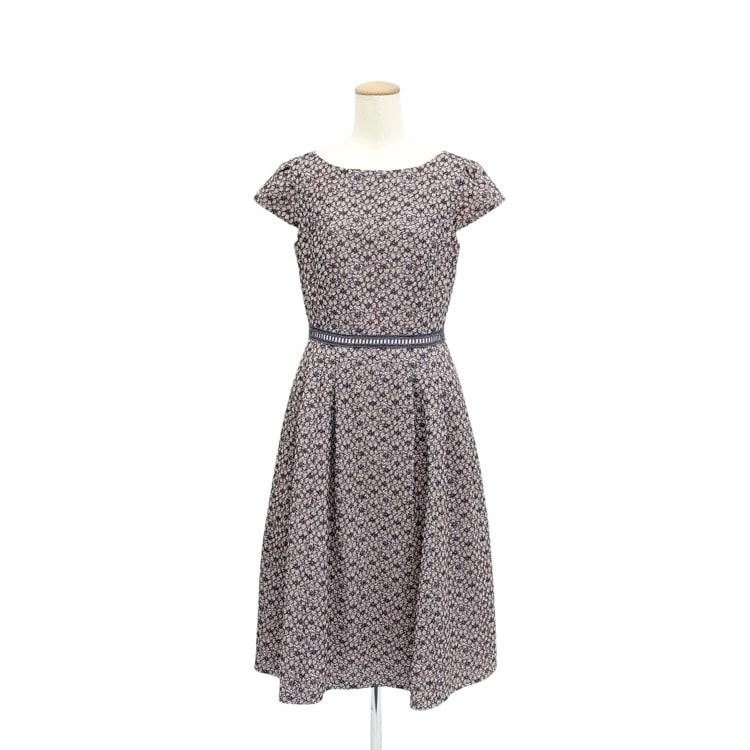 TOCCA トッカ MEMORY OF LACE ドレス ワンピース グレー ピンク 2 OPTOGA0315