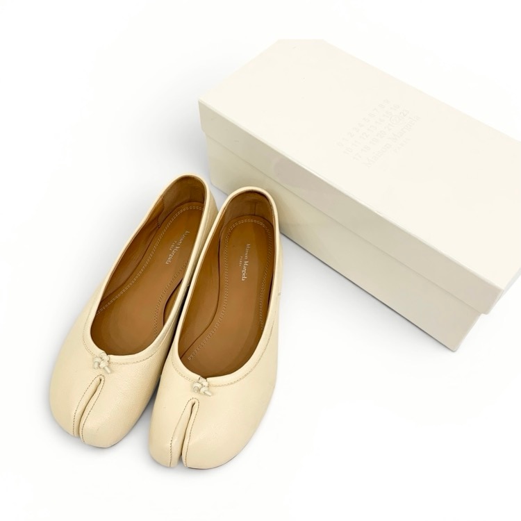 Maison Margiela メゾンマルジェラ タビ パンプス 足袋 バレエ シューズ アイボリー 37 S58WZ0042 P3753