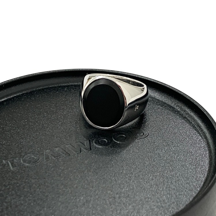 TOMWOOD トムウッド Oval Black Onyx R7４HUMBO ＃50 925 スターリングシルバー ブラック  R7４HUMBO