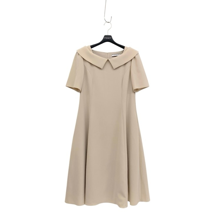 FOXEY NEWYORK フォクシー ドレス シャトー Dress “Chateau"　フレアワンピース ハニーベージュ 40 45974-NAOOG