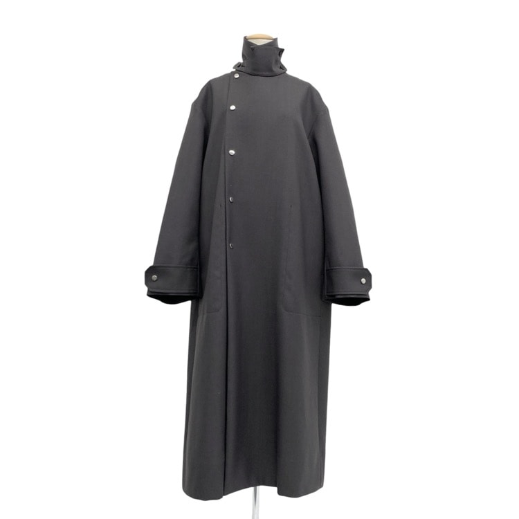 HARUNOBUMURATA ハルノブムラタ IRONVILLE OVERSIZED WOOL TRENCH COAT オーバーサイズウールトレンチコート ダークグレー 36 HM23W116-ANT07