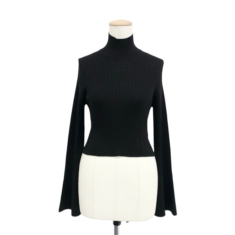 Mame Kurogouchi マメクロゴウチ 7 Basic Silk High Neck Knit Top シルクハイネックニットトップ ブラック 1 MK01-KN007