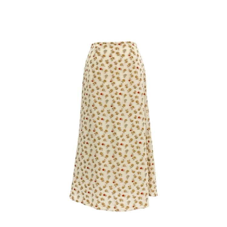 Mame Kurogouchi マメクロゴウチ Floral Jacquard A-Line Skirt